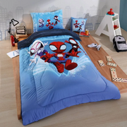 EDREDOM DISNEY PLUSH x MICRO - SOLTEIRO - 1.60m x 2.40m/SPIDEY FOFO